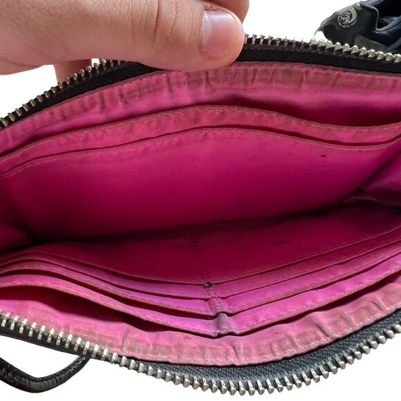 Coach Poppy Jacquard Signature Print Top Zip Organizer Wristlet - Picture 3 of 3